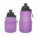 Logo tùy chỉnh có thể thu gọn silicone thể thao chai nước
